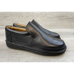 Born Women's Loafer Sneaker Flat Slip-On Leather 6 Black Casual Comfort Shoes